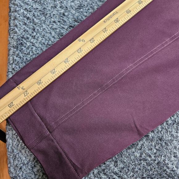 🦃 Mondetta Womens Travel Pants Full Jersey Lined Maroon Size 12 Casual Comfort - Picture 10 of 12